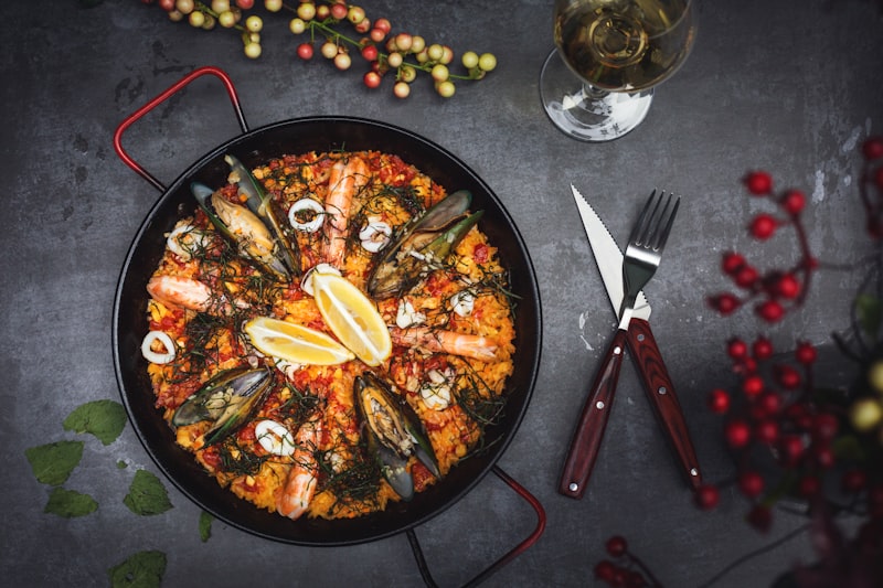 Signature seafood paella